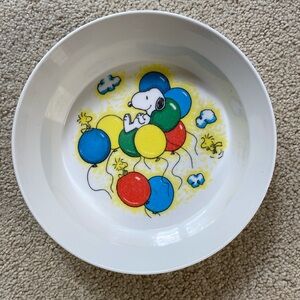 Vintage 1958, 1965 United Features Snoopy & Woodstock Dish